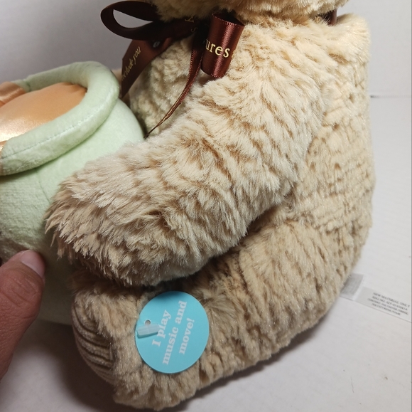 DISNEY BABY Winnie the Pooh Honey Pot Music Wind Up Plush Stuffed Animal Works - Picture 5 of 8